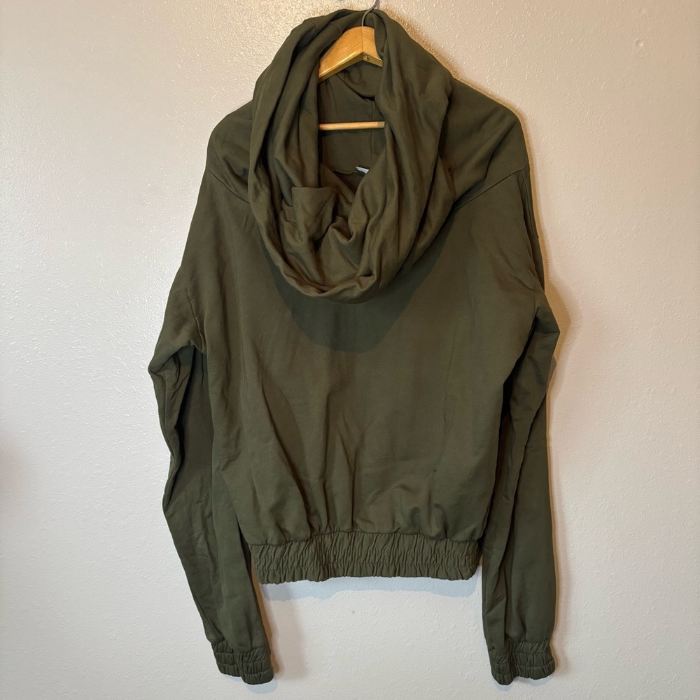 Olive Green Women's Hooded Sweatshirt